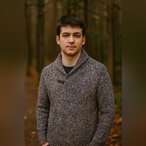 Cullen Mens‎ Nordic Fisherman Lambswool Artic Blue Sweater Size Small